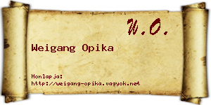 Weigang Opika névjegykártya